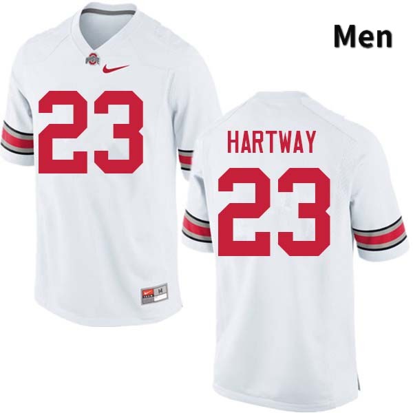 Ohio State Buckeyes Michael Hartway Men's #23 White Authentic Stitched College Football Jersey